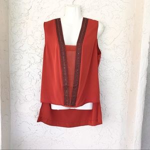 ✨Robert Rodriguez Silk Top in Persimmon, Sz12, NWT